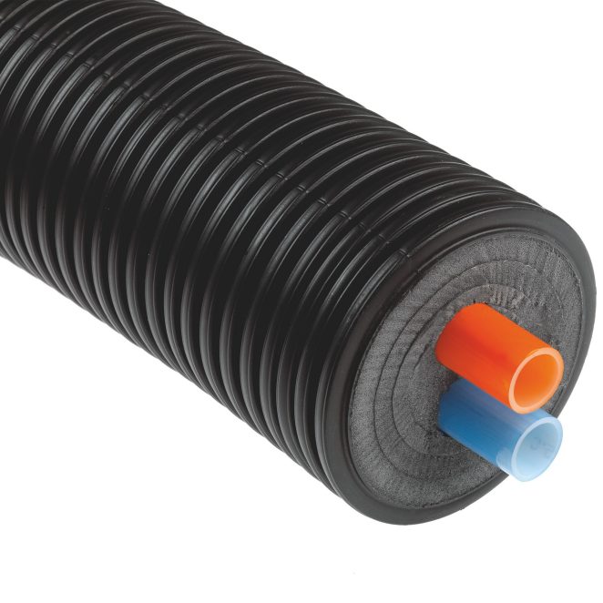Preinsulated Pipe Double Red and Blue