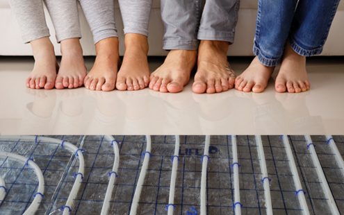 Underfloor heating for the building